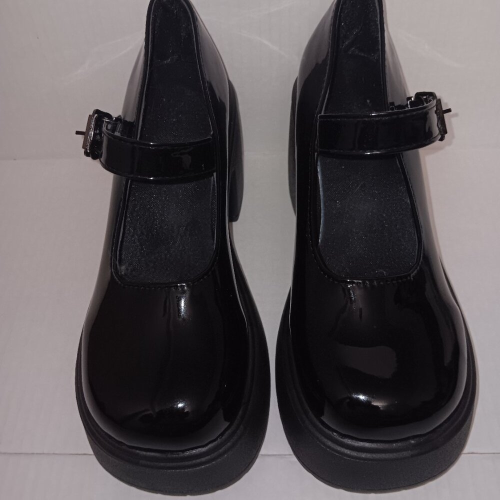 Black Platform Mary Jane Shoes